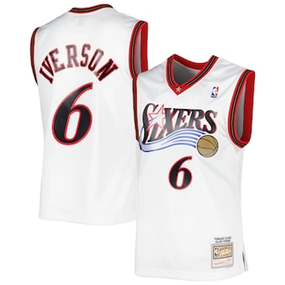 Men's Mitchell & Ness Allen Iverson Philadelphia 76ers 2001/02 Hardwood Classics Swingman Jersey