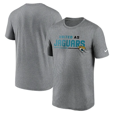 Men's Nike Heather Gray Jacksonville Jaguars Legend Team Shoutout Performance T-Shirt