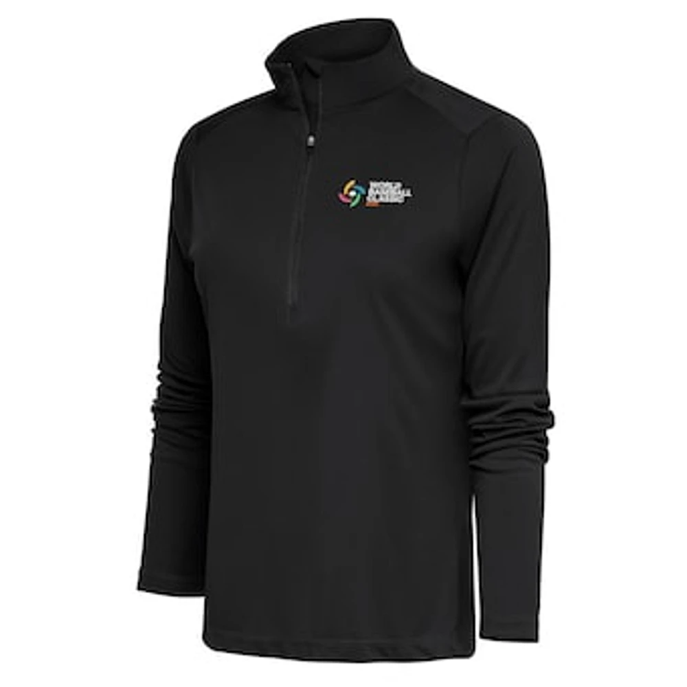 Women's Antigua Charcoal 2023 World Baseball Classic Tribute Half-Zip Pullover Top