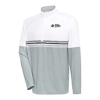 Men's Antigua White/Black 2023 World Baseball Classic Bender Quarter-Zip Pullover Top