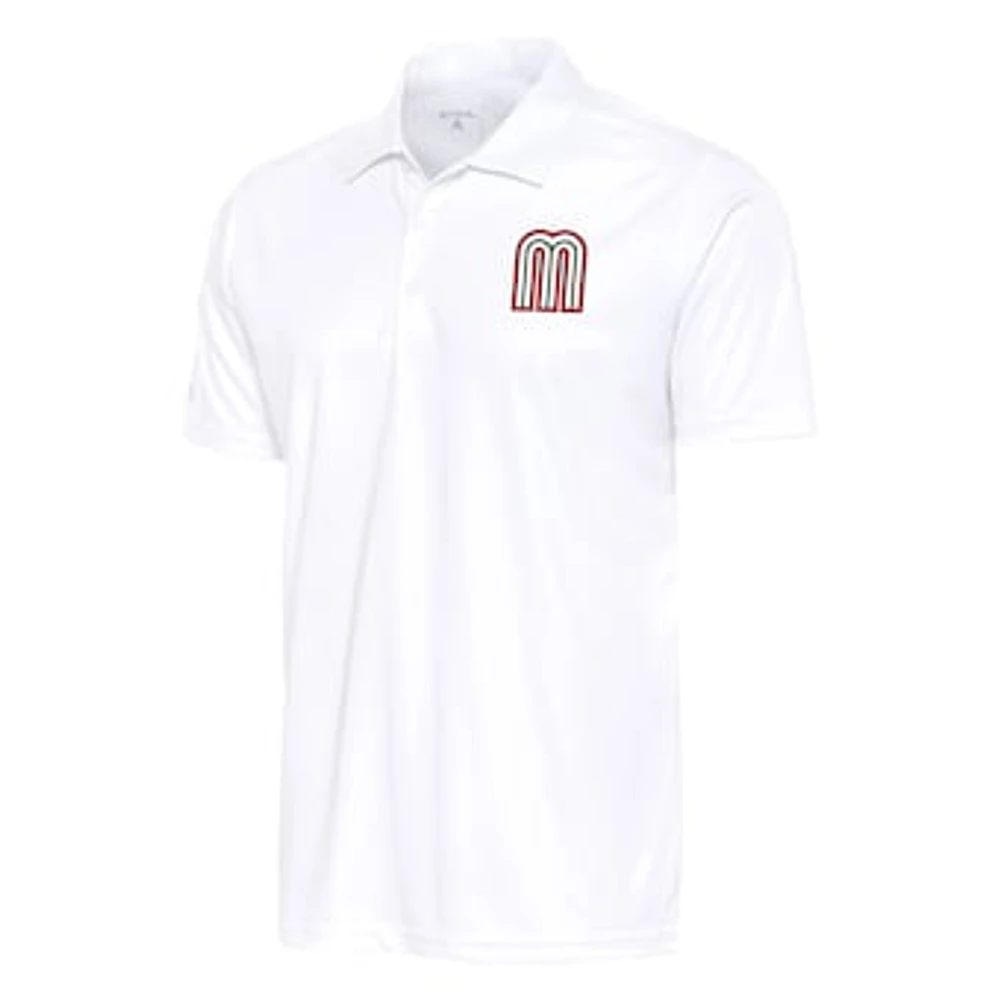 Men's Antigua White Mexico Baseball 2023 World Baseball Classic Tribute Polo