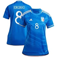 Women's adidas Jorginho Blue Italy National Team 2023 Home Replica Jersey