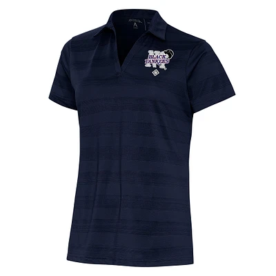 Women's Antigua Navy New York Black Yankees Compass Polo