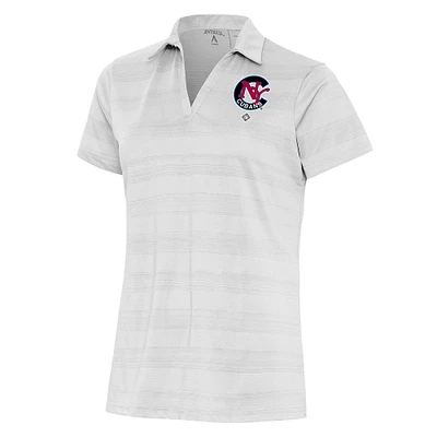 Women's Antigua White New York Cubans Compass Polo