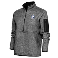 Women's Antigua Heather St. Louis Stars Fortune Half-Zip Pullover Jacket
