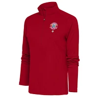 Women's Antigua Red Memphis Sox Tribute Half-Zip Pullover Top