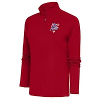 Women's Antigua Red Philadelphia Stars Tribute Half-Zip Pullover Top
