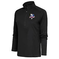 Women's Antigua Charcoal Brooklyn Royal Giants Tribute Half-Zip Pullover Top