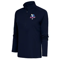 Women's Antigua Navy Brooklyn Royal Giants Tribute Half-Zip Pullover Top