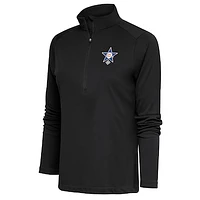 Women's Antigua Charcoal St. Louis Stars Tribute Half-Zip Pullover Top
