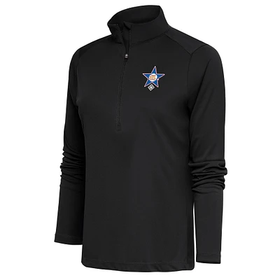 Women's Antigua Charcoal St. Louis Stars Tribute Half-Zip Pullover Top