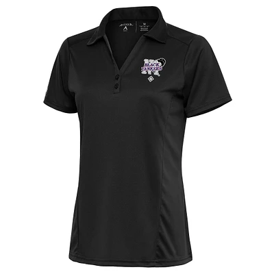 Women's Antigua Charcoal New York Black Yankees Tribute Polo