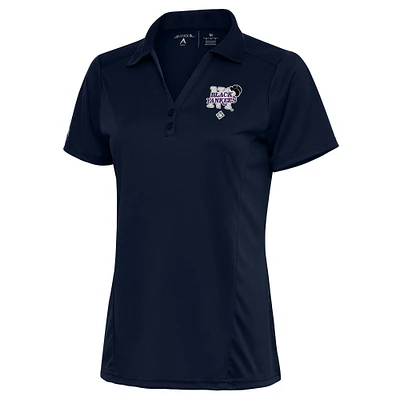 Women's Antigua Navy New York Black Yankees Tribute Polo