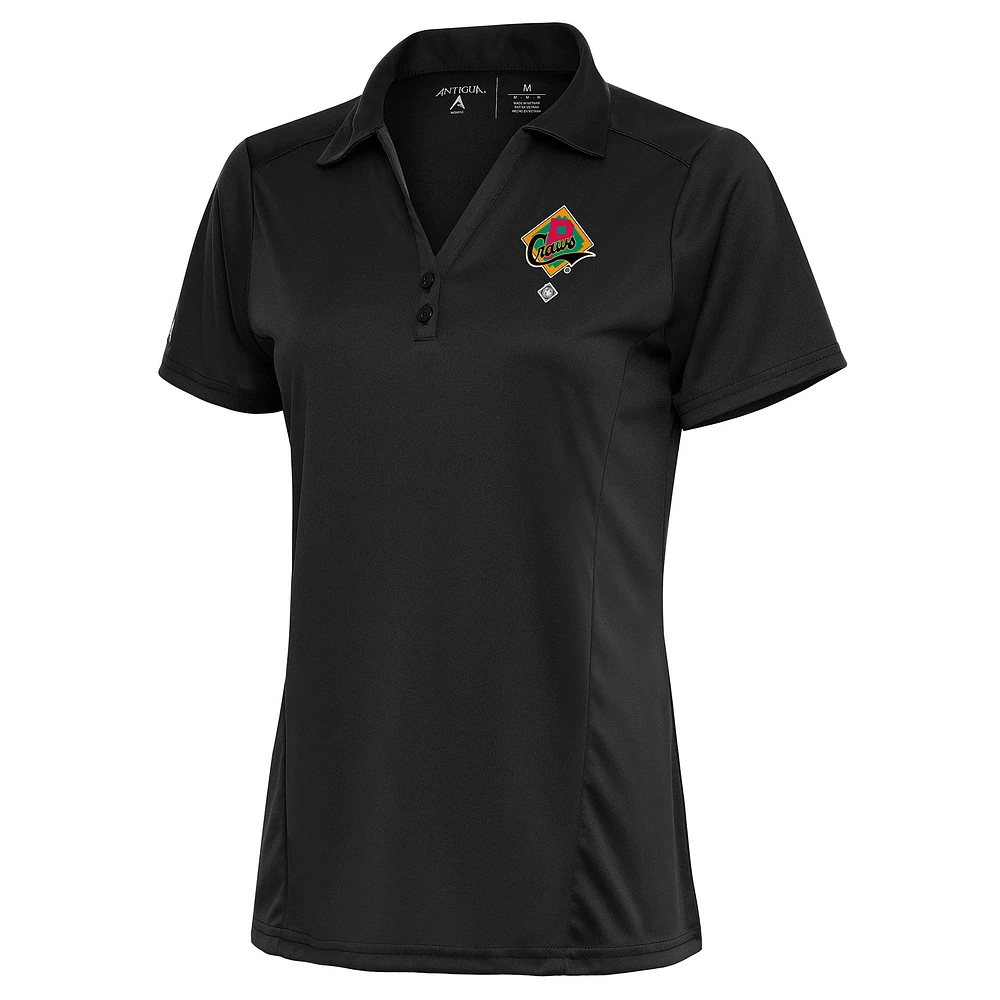 Women's Antigua Charcoal Pittsburgh Crawfords Tribute Polo