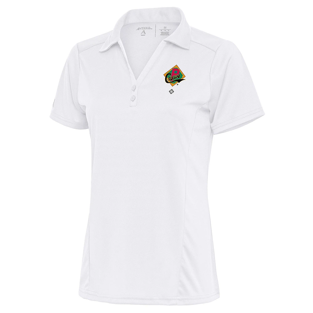 Women's Antigua White Pittsburgh Crawfords Tribute Polo