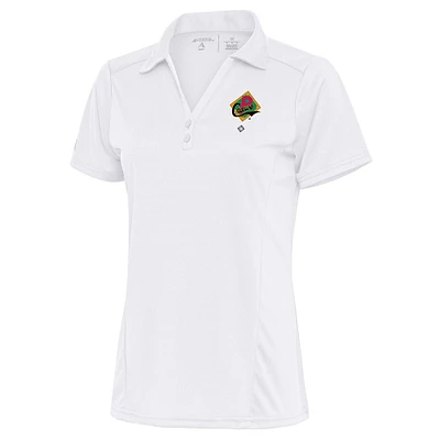 Women's Antigua White Pittsburgh Crawfords Tribute Polo