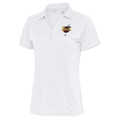 Women's Antigua White New Orleans Black Pelicans Tribute Polo