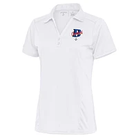 Women's Antigua White Cleveland Buckeyes Tribute Polo