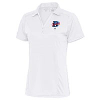 Women's Antigua White Cleveland Buckeyes Tribute Polo