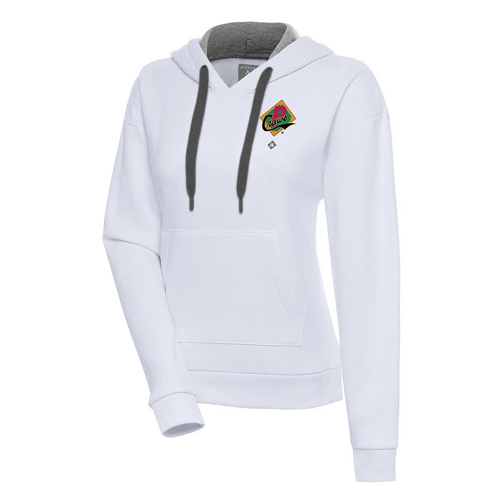 Women's Antigua White Pittsburgh Crawfords Victory Pullover Hoodie