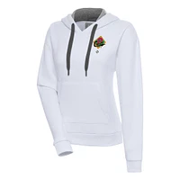 Women's Antigua White Pittsburgh Crawfords Victory Pullover Hoodie