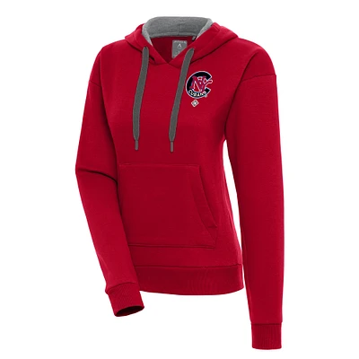 Women's Antigua Red New York Cubans Victory Pullover Hoodie