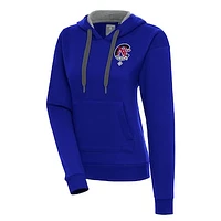 Women's Antigua Royal New York Cubans Victory Pullover Hoodie