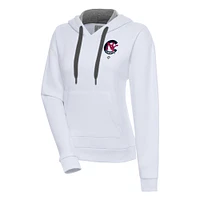 Women's Antigua White New York Cubans Victory Pullover Hoodie