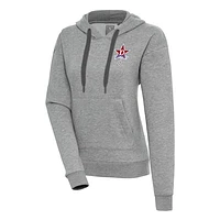 Women's Antigua Heather Gray Detroit Stars Victory Pullover Hoodie