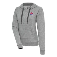 Women's Antigua Heather Gray Detroit Stars Victory Pullover Hoodie