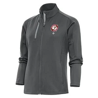 Women's Antigua Charcoal Louisville Black Caps Generation Full-Zip Jacket