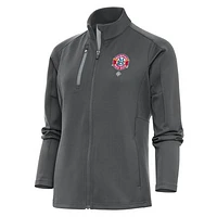 Women's Antigua Charcoal Memphis Red Sox Generation Full-Zip Jacket