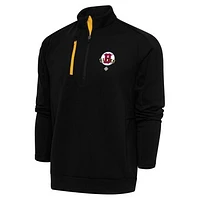 Men's Antigua Black Baltimore Elite Giants Generation Quarter-Zip Pullover Top