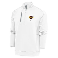 Men's Antigua Black New Orleans Pelicans Generation Quarter-Zip Pullover Top