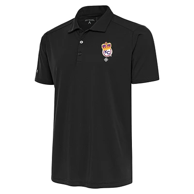 Men's Antigua Charcoal Kansas City Monarchs Tribute Polo