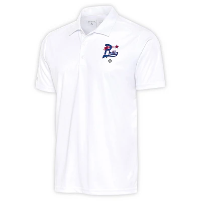 Men's Antigua White Philadelphia Stars Tribute Polo