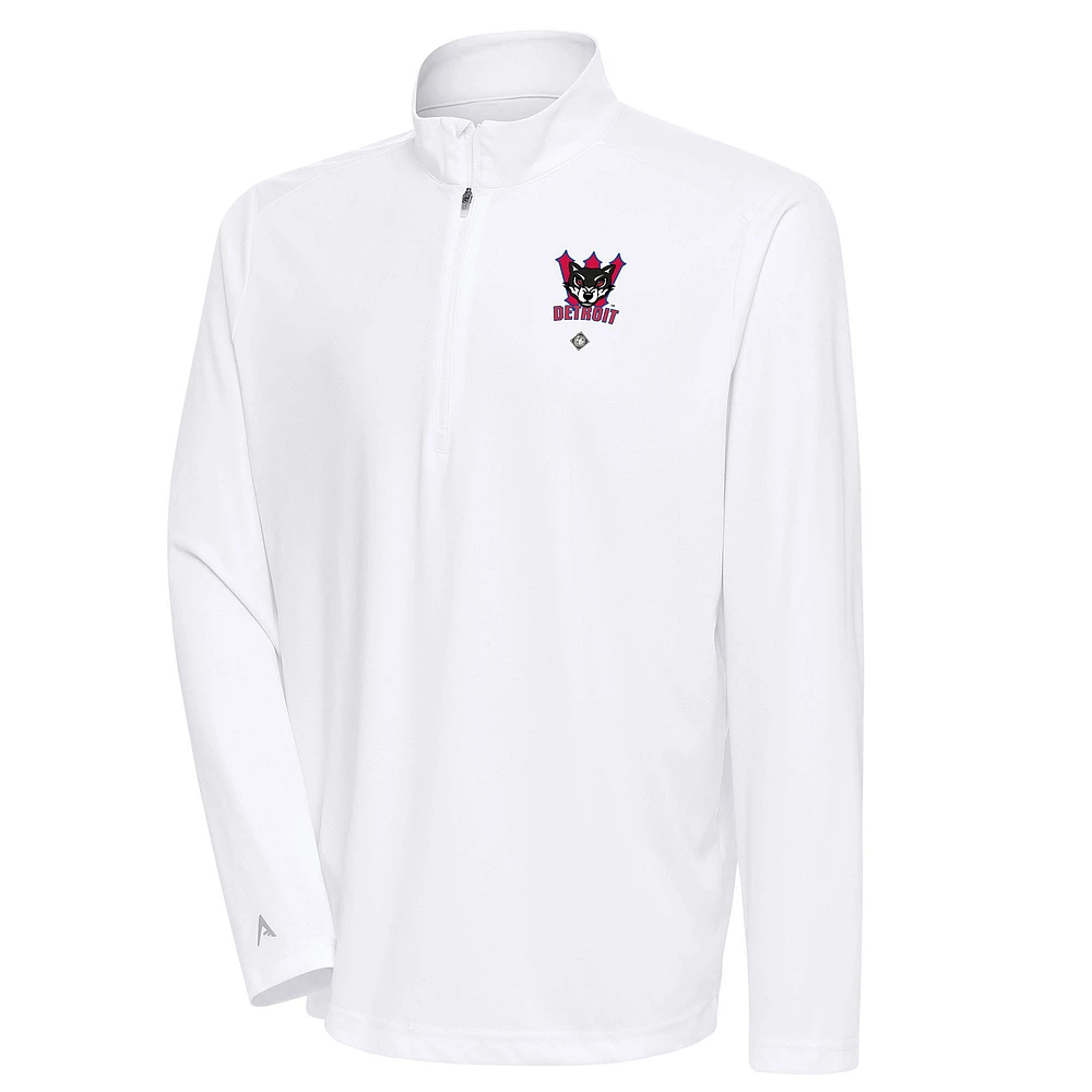 Men's Antigua Detroit Wolves Tribute Quarter-Zip Pullover Top