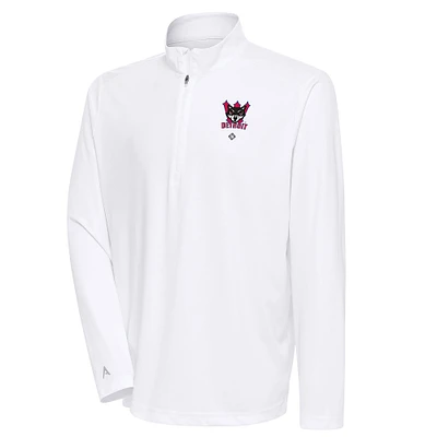 Men's Antigua Detroit Wolves Tribute Quarter-Zip Pullover Top