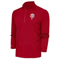 Men's Antigua Red Memphis Sox Tribute Quarter-Zip Pullover Top
