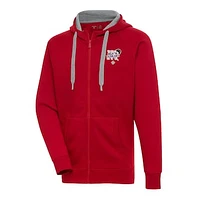 Men's Antigua Red New York Black Yankees Victory Full-Zip Hoodie