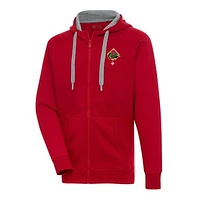 Men's Antigua Red Pittsburgh Crawfords Victory Full-Zip Hoodie