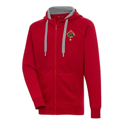Men's Antigua Red Pittsburgh Crawfords Victory Full-Zip Hoodie