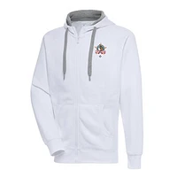 Men's Antigua White Negro League Victory Full-Zip Hoodie