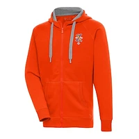 Men's Antigua Orange Cuban Giants Victory Full-Zip Hoodie