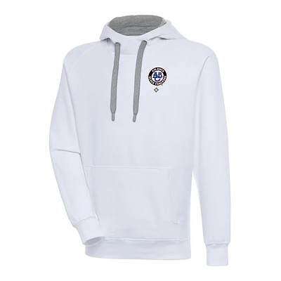 Men's Antigua Atlanta Black Crackers Victory Pullover Hoodie