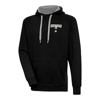 Men's Antigua Black Miami Giants Victory Pullover Hoodie
