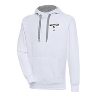 Men's Antigua White Miami Giants Victory Pullover Hoodie