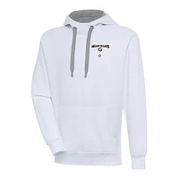 Men's Antigua White Miami Giants Victory Pullover Hoodie