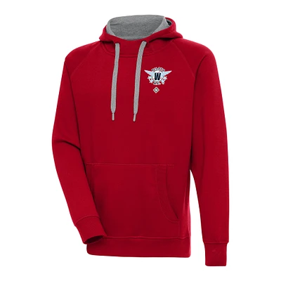 Men's Antigua Red Washington Pilots Victory Pullover Hoodie