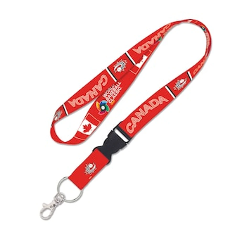 WinCraft Canada Baseball 2023 World Baseball Classic Lanyard with Detachable Buckle